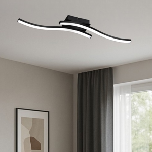 Plafoniera led 10w 3000k nera moderna design