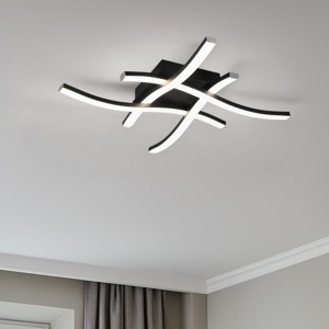 Plafoniera design ed 20w 3000k moderna nera
