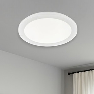Plafoniera da bagno rotonda bianca led 15w 3000k ip44