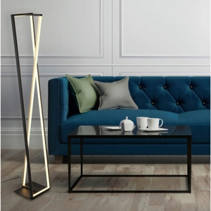 Piantana design moderna nera oro led 2300k 3000k 4000k dimmerabile