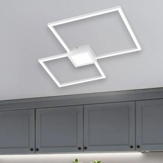 Plafoniera bianca led 28w 4000k moderna dimmerabile
