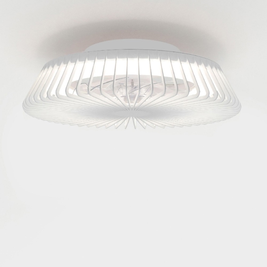 Plafoniera con ventilatore bianco da soffitto silenzioso con telecomando