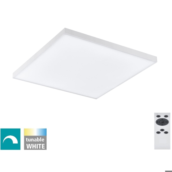 Eglo turcona plafoniera led 45x45 quadrata tricolor 24w da 3000k a 6500k
