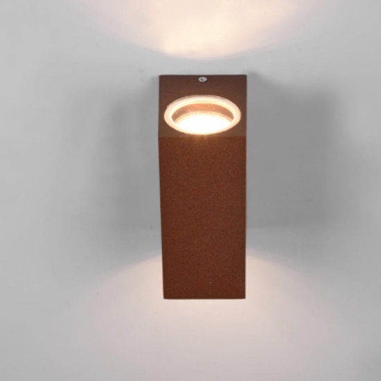 Applique da esterno moderna marrone corten