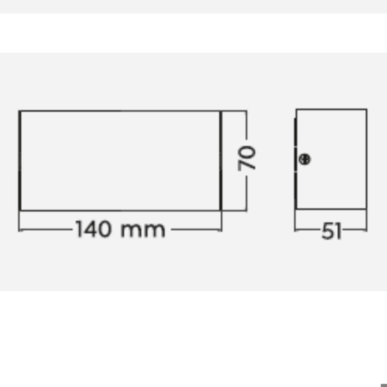 Applique da esterno moderna antracite led 9w 3000k ip65