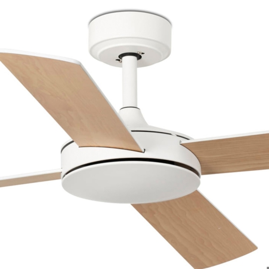 Ventilatore da soffitto 28mq a pale bicolore bianco legno
