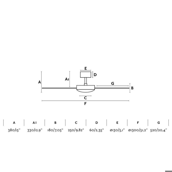 Ventilatore da soffitto 28mq a pale bicolore bianco legno