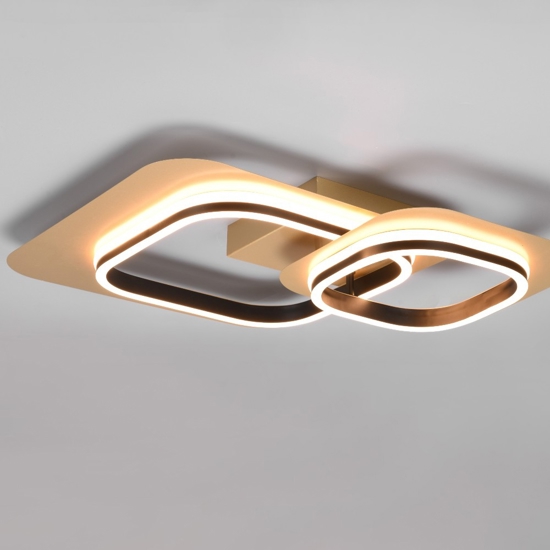 Plafoniera design led 28w 3000k dimmerabile dimmerabile oro nero