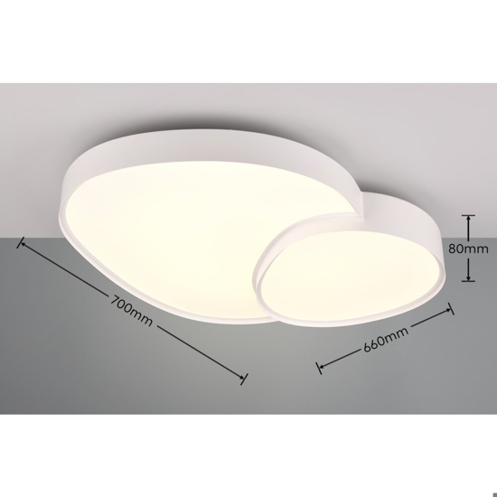 Plafoniera bianca led 45w da 2700k a 6500k moderna con telecomando
