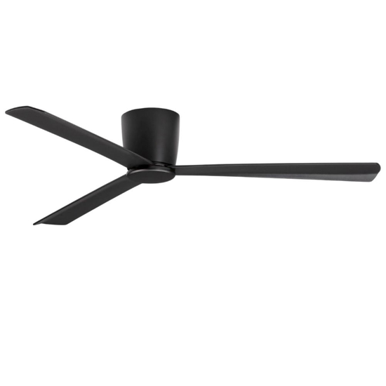 Ventilatore nero da soffitto a pale 28mq silenzioso con telecomando
