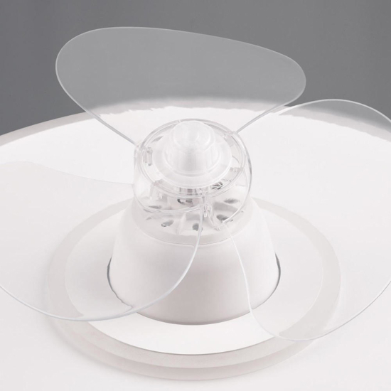 Plafoniera ventilatore bianco da soffitto con luce telecomando