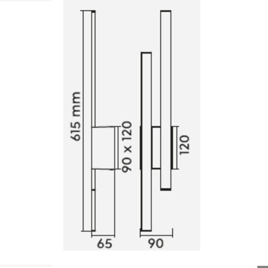 Applique da esterno moderna antracite 18w 3000k