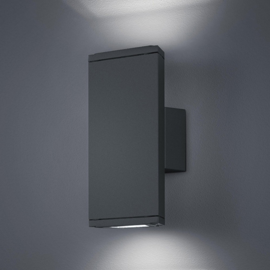 Applique da esterno led 6w 3000k moderna antracite
