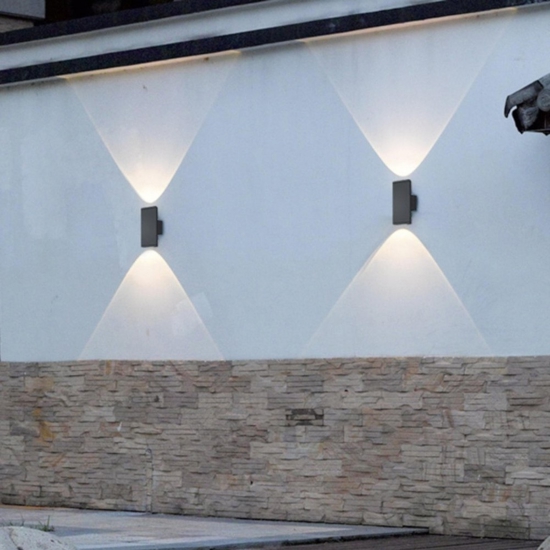 Applique da esterno led 6w 3000k moderna antracite
