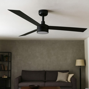 Ventilatore a pale nero da soffitto con luce 28mq silenzioso