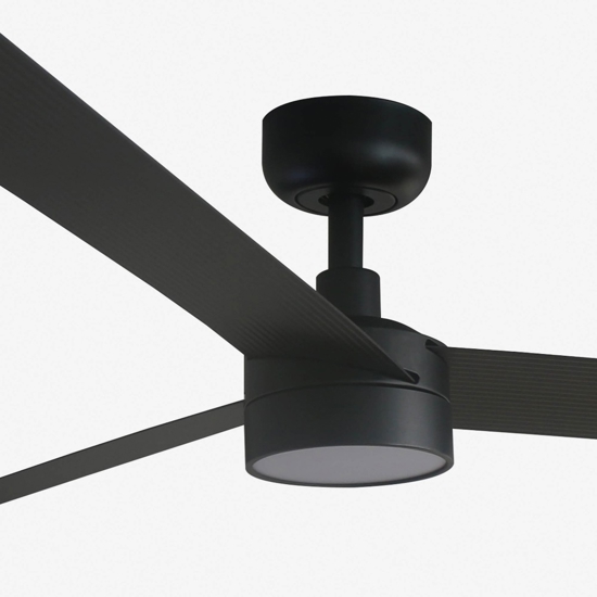 Ventilatore a pale nero da soffitto con luce 28mq silenzioso