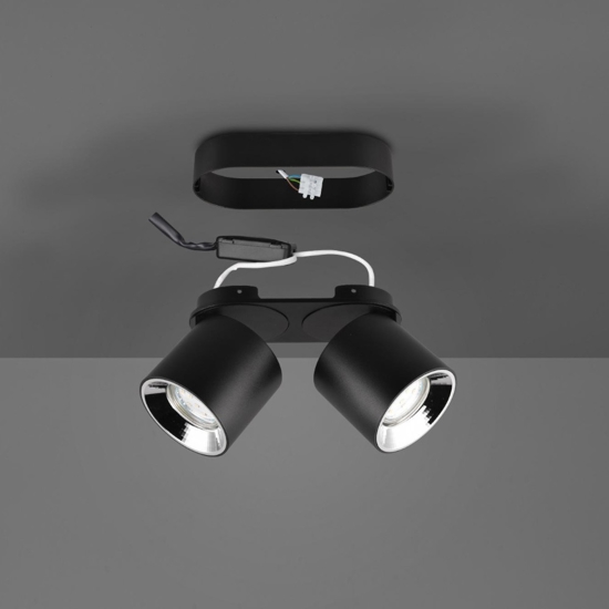 Plafoniera da incasso o plafone con faretti orientabili