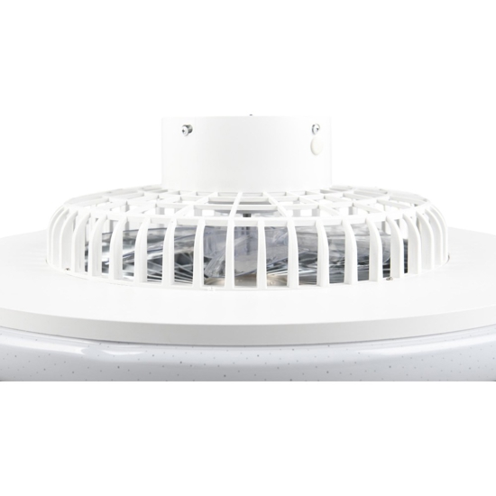 Ventilatore da soffitto a plafoniera bianco con luce telecomando