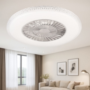 Plafoniera con ventilatore a soffitto silenzioso con luce telecomando