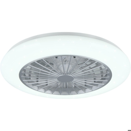 Plafoniera a ventilatore da soffitto bianca con luce silenzioso