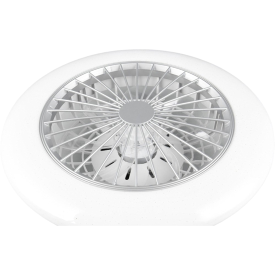 Plafoniera a ventilatore da soffitto bianca con luce silenzioso
