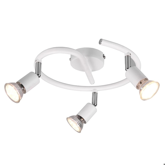 Plafoniera con faretti led design tondo luci orientabili bianco