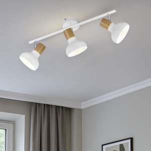 Plafoniera da soffitto per interi bianco legno