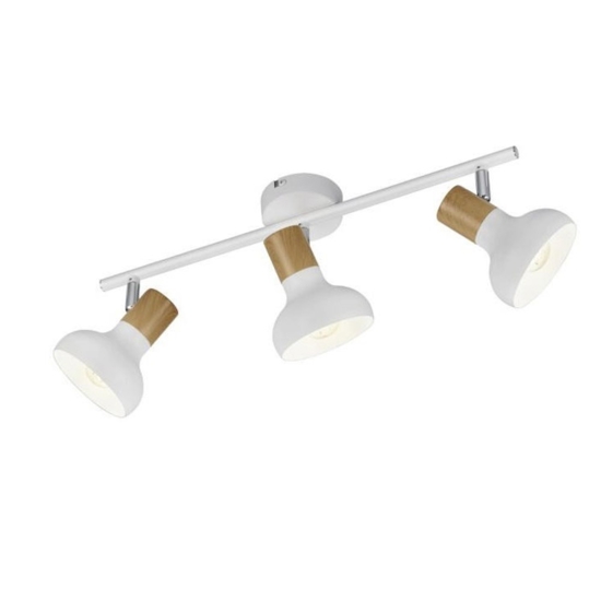 Plafoniera da soffitto per interi bianco legno