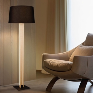 Piantana moderna per salotto led 3000k h150 cm nera in legno