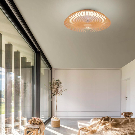 Lampadario ventilatore in legno con luce 18mq con telecomando