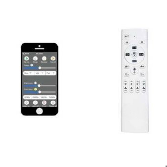 Plafoniera con ventilatore da soffitto bianco moderno 20mq con telecomando