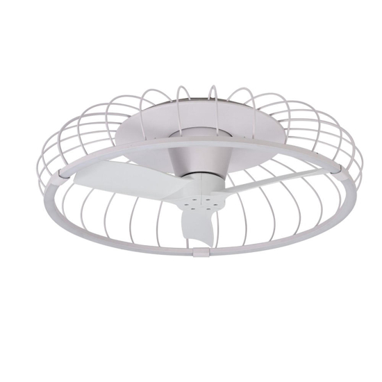 Ventilatore da soffitto plafoniera bianco 13mq con telecomando