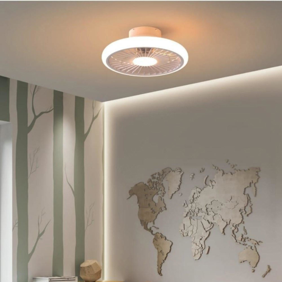 Plafoniera ventilatore bianco 25mq con luce e telecomando