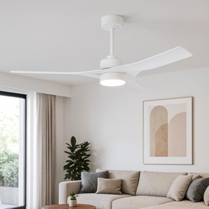 Ventilatore da soffitto con luce telecomando bianco 20mq