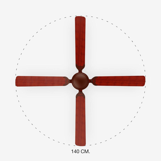 Ventilatore a soffitto con pale in legno 28mq