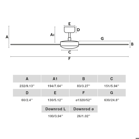 Ventilatore a pale bianco da soffitto 28mq