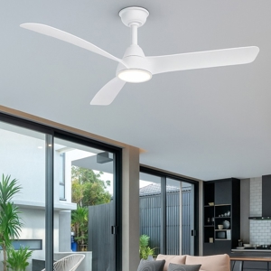 Ventilatore da soffitto bianco bianco 20mq con luce e telecomando