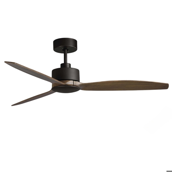 Ventilatore da soffitto marrone pale in legno 18mq