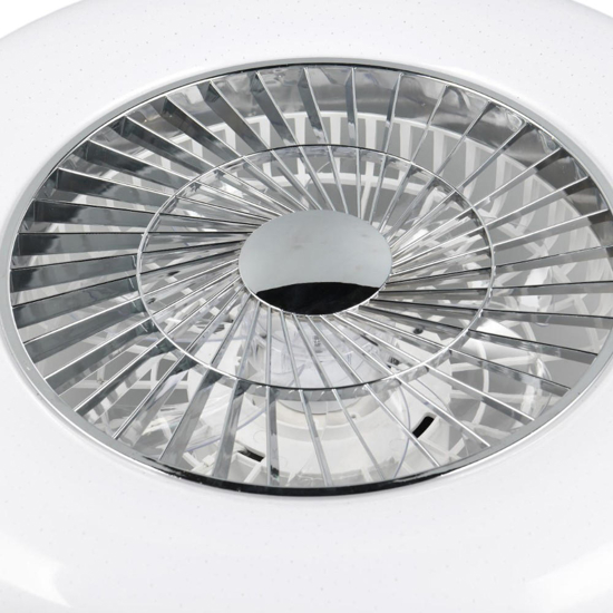 Plafoniera con ventilatore da soffitto bianco luce telecomando