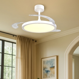 Plafoniera con ventilatore da soffitto moderno con luce telecomando