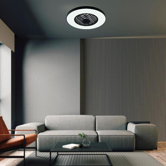 Plafoniera con ventilatore luce rgbw telecomando