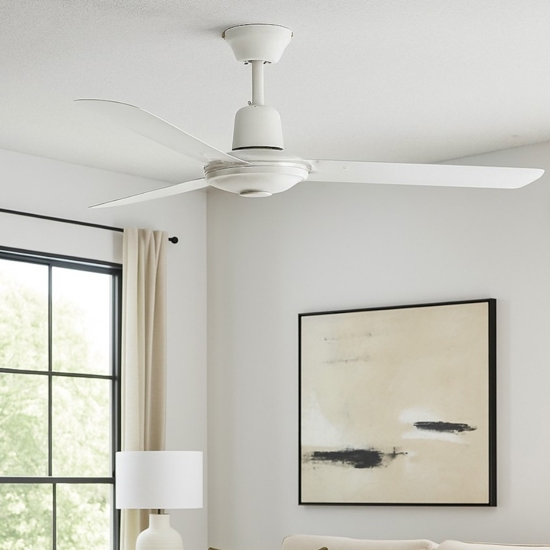 Ventilatore da soffitto bianco 17mq con pale