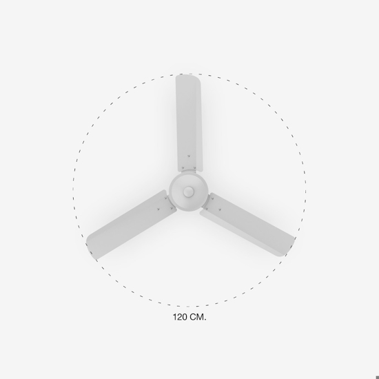 Ventilatore da soffitto bianco 17mq con pale