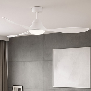 Lampadario con ventilatore a pale da soffitto bianco con luce 28mq