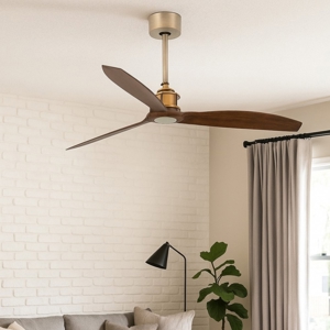 Ventilatore a pale da soffitto in ottone anticato 17mq