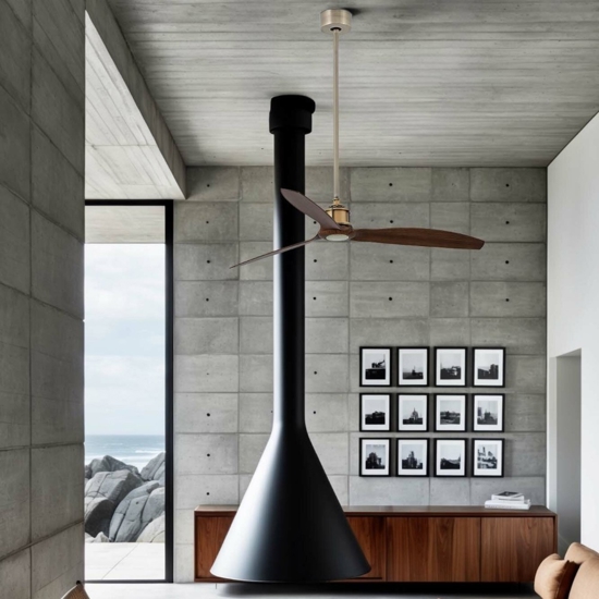 Ventilatore a pale da soffitto in ottone anticato 17mq