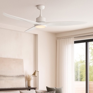 Ventilatore a pale da soffitto bianco con luce 28mq
