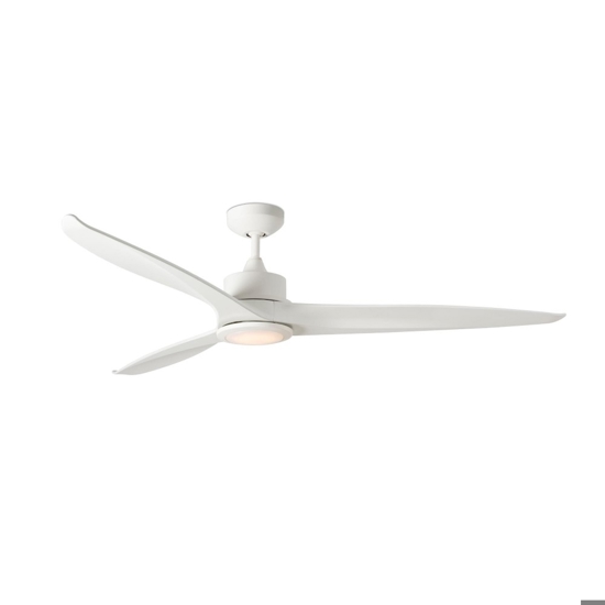 Ventilatore a pale da soffitto bianco con luce 28mq
