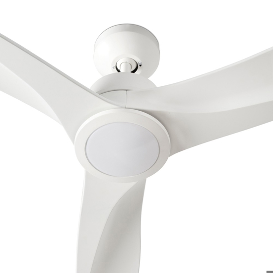 Ventilatore a pale da soffitto bianco con luce 28mq