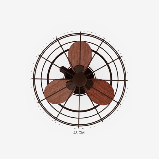 Ventilatore da parete soffitto 13mq marrone stile industriale